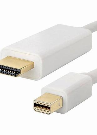 Hdmi кабель 1.8 метра для подключения к mini dp совместим с компьютерами и мониторами для передачи видео и звука