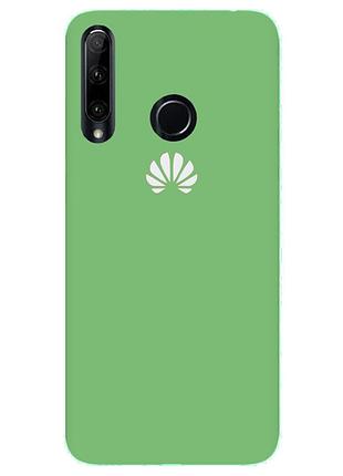 Чехол silicone case premium для huawei p smart plus 2019 mint (19) мятный