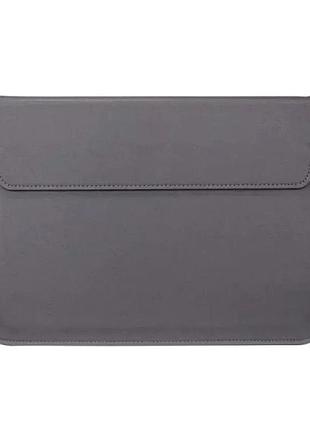 Чехол pu sleeve для macbook 15 дюймов сірий силіконовий захисний аксесуар для ноутбука apple