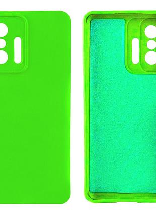 Чехол silicone case camera protective для xiaomi mi 11t (27) ярко зеленый neon green