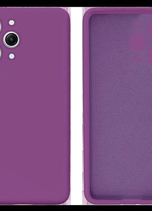 Чехол silicone case camera protective для xiaomi redmi 12 (14) фиолетовый purple