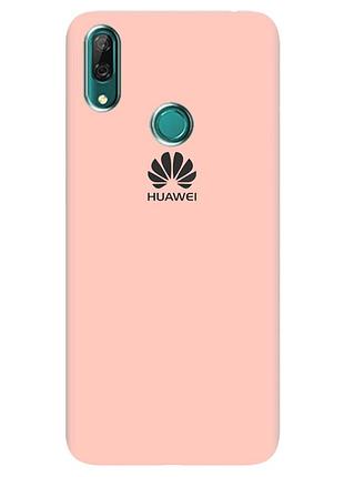Чехол silicone case premium для huawei y7 2019 pink sand (18) пудра