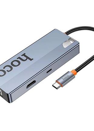 Хаб usb c к hdtv rj45 и 3 usb 3.0 для ноутбуков и планшетов поддержка 4k 60 гц скорость 5 гбит/с