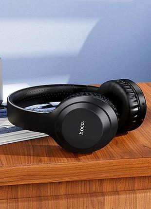 Бездротові навушники hoco w30 bluetooth 5.0 для музики та розмов з мікрофоном чорні
