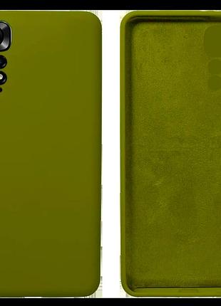 Чехол silicone case camera protective для xiaomi redmi note 11 (25) хаки зеленый khaki