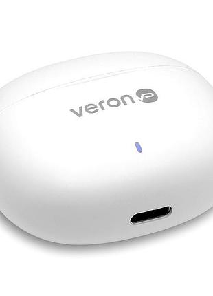 Tws bluetooth наушники veron w28 для спорта и активного отдыха с зарядным футляром 17 часов работы