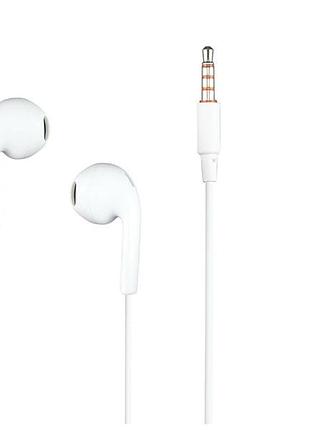 Наушники с микрофоном yison x1 проводные для прослушивания музыки с качественным звуком белые 3.5mm