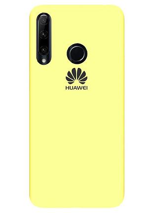 Чехол silicone case premium для huawei y6p 2020 flash (06) лимонный
