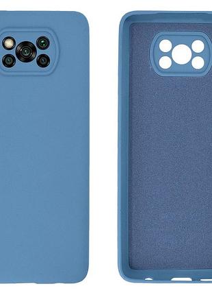 Чохол silicone case camera protective для xiaomi poco x3 (10) синій azure