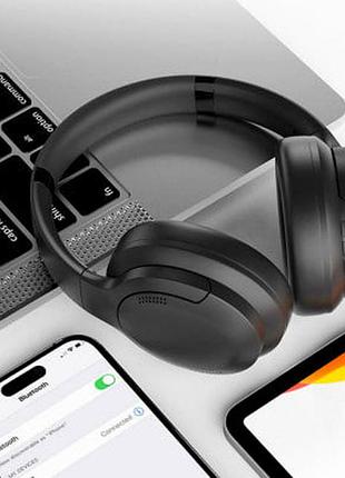 Bluetooth навушники wiwu td-02 soundcool бездротові для музики та дзвінків чорні з якісним звуком