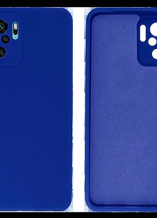 Чехол silicone case camera protective для xiaomi redmi note 10 (26) ярко синий neon blue