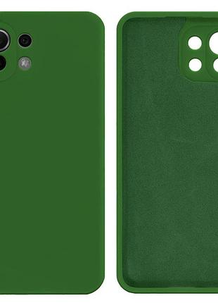 Чехол silicone case camera protective для xiaomi mi 11 lite (25) хаки зеленый khaki