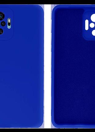 Чехол silicone case camera protective для xiaomi redmi note 10 pro (26) ярко синий neon blue