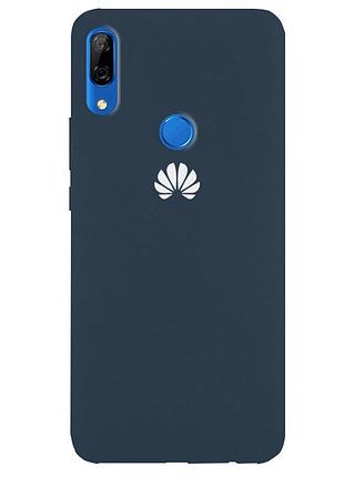 Чехол silicone case premium для huawei p smart 2019 dark blue (08) темно синий