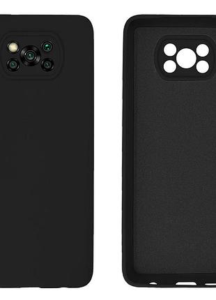 Чехол silicone case camera protective для xiaomi poco x3 (03) черный black