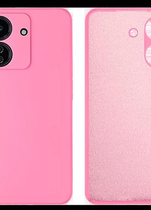 Чехол silicone case camera protective для xiaomi redmi 13c (17) розовый light pink