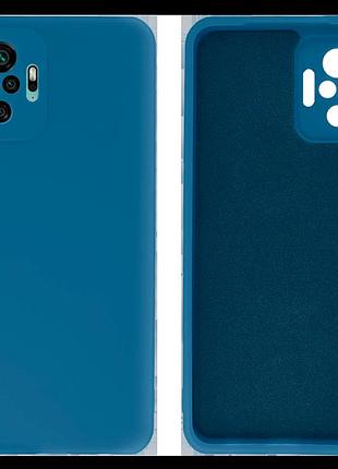 Чехол silicone case camera protective для xiaomi redmi note 10 pro (16) синий blue
