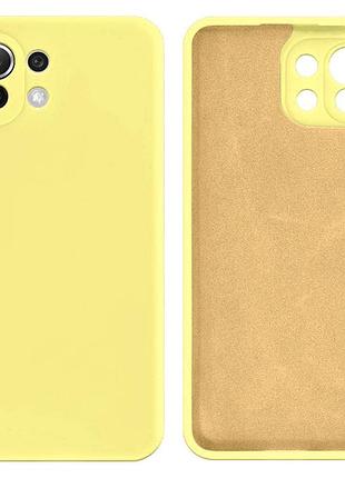 Чехол silicone case camera protective для xiaomi mi 11 lite (20) желтый yellow