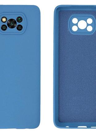 Чохол silicone case camera protective для xiaomi poco x3 (16) синій blue