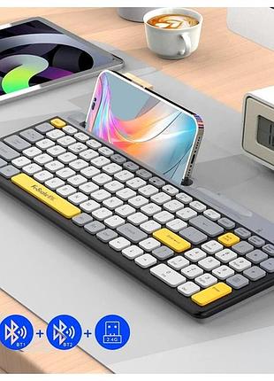 Клавиатура и мышь беспроводной комплект для дома и офиса водостойкий с usb ps2 подключением 1000 dpi