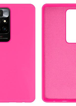 Чехол silicone case camera protective для xiaomi redmi 10 (21) ярко розовый shiny pink
