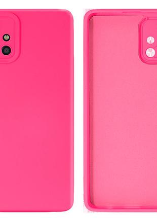 Чехол силиконовый full camera protective для samsung a51 (21) shiny pink ярко-розовый