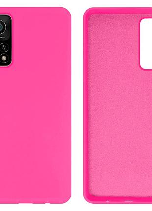 Чехол silicone case camera protective для xiaomi mi 10t (21) ярко розовый shiny pink