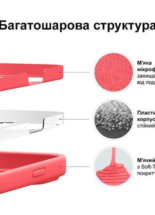 Чехол silicone case camera protective для xiaomi redmi note 11 pro (12) коралловый coral 5