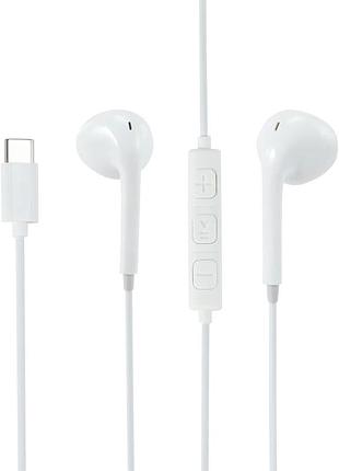 Наушники type c с микрофоном yison x8 для прослушивания музыки качественный звук и комфортные для ушей