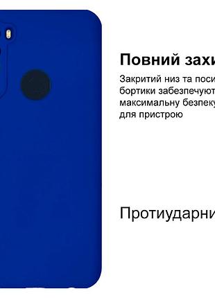 Чехол silicone case camera protective для xiaomi redmi note 8t (26) ярко синий neon blue 2