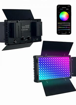 Лампа led pro 800 rgb для відеозйомки з пультом управління потужна батарея 4400mah для створення унікального освітлення