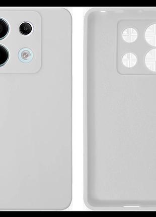 Чехол silicone case camera protective для xiaomi redmi note 13 pro 5g (09) белый white