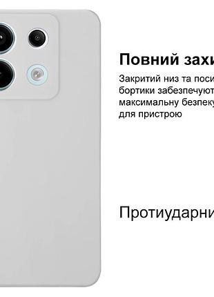 Чехол silicone case camera protective для xiaomi redmi note 13 pro 5g (09) белый white 2
