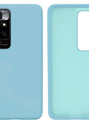 Чехол silicone case camera protective для xiaomi redmi 10 (11) голубой lilac cream