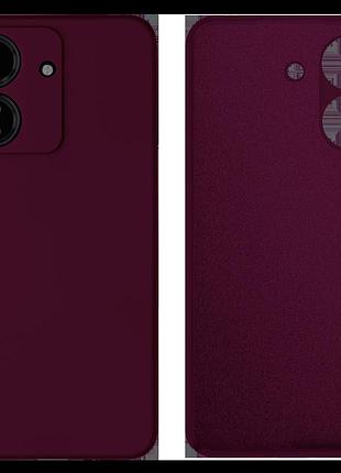 Чехол silicone case camera protective для xiaomi redmi 13c (23) марсала marsala