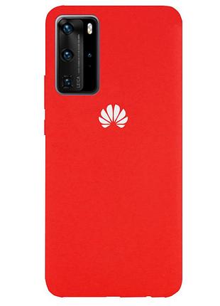 Чохол silicone case premium для huawei p40pro red (01) червоний