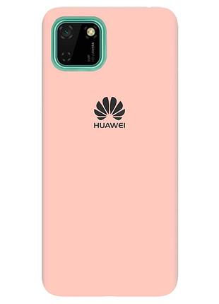 Чохол silicone case premium для huawei y5p 2020 pink sand (18) пудра