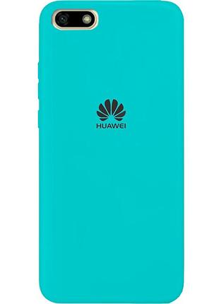 Чехол silicone case premium для huawei y5 2018 sea blue (02) бирюза