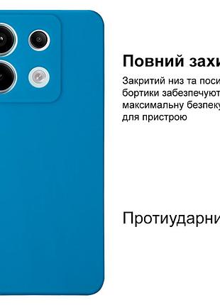 Чехол silicone case camera protective для xiaomi redmi note 13 pro 4g (10) cиний azure 2