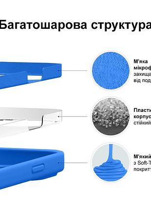 Чехол silicone case camera protective для xiaomi redmi note 13 pro 4g (10) cиний azure 5