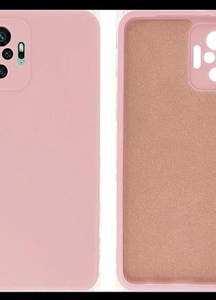 Чехол silicone case camera protective для xiaomi redmi note 10 pro (18) пудра pink sand