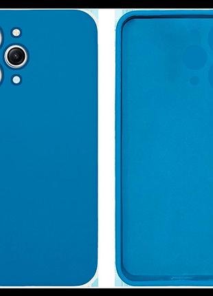 Чехол silicone case camera protective для xiaomi redmi 12 (10) cиний azure