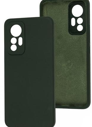 Чехол silicone case camera protective для xiaomi mi 12 lite (22) темно зеленый forest green