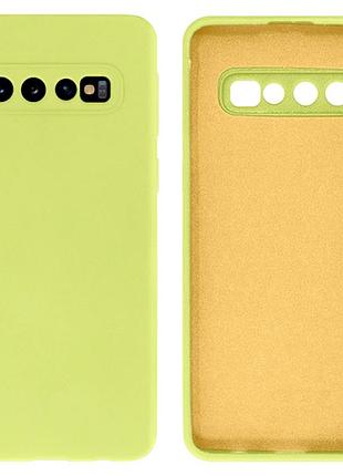 Чехол silicone case camera protective для samsung s10 (06) лимонный flash