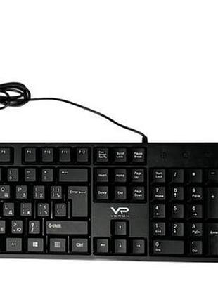 Комплект клавіатура і миша veron x30 usb провідна для пк і ноутбуків з водонепроникністю 10000 dpi