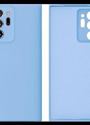 Чохол silicone case camera protective для samsung note 20 ultra (11) блакитний lilac cream