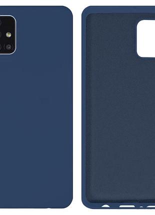 Чехол silicone case camera protective для samsung m31s (08) темно синий dark blue