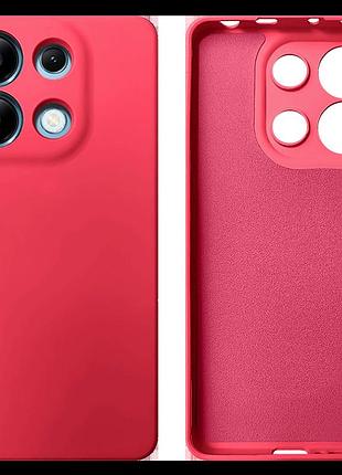 Чохол silicone case camera protective для xiaomi redmi note 13 4g (15) бордовий rose red