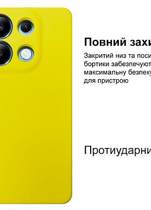 Чехол silicone case camera protective для xiaomi redmi note 13 4g (06) лимонный flash 2