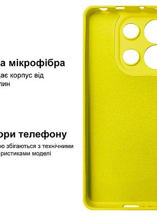 Чехол silicone case camera protective для xiaomi redmi note 13 4g (06) лимонный flash 3